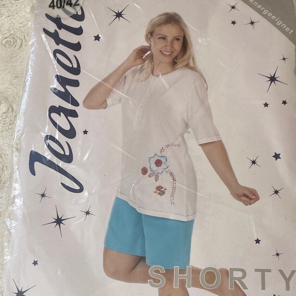 Jeanette 100% Baumwolle Cotton pajama short set
